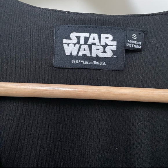 Star Wars Women's Black Imperial Galactic Empire Chiffon Dress Size Small Stars - Picture 8 of 12